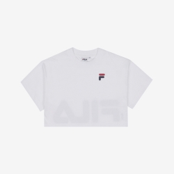 Fila Loose Crop - Naisten Poolopaita - Valkoinen | FI-81674